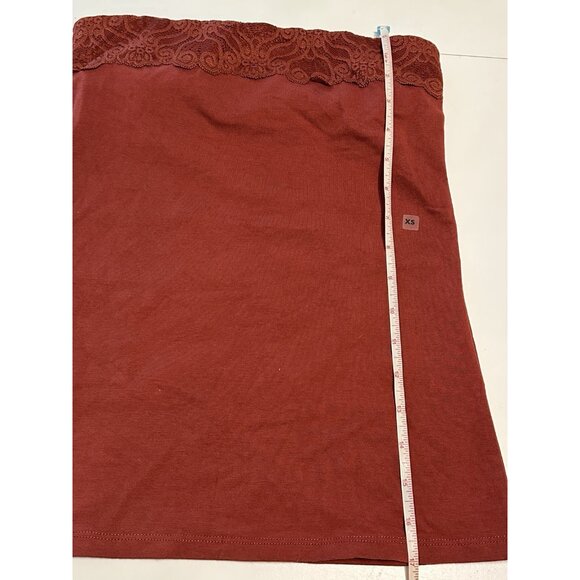 NEW y2k 2000s XS Express lace trim Camisole Tube Top   Red  shelf bra - Picture 4 of 8